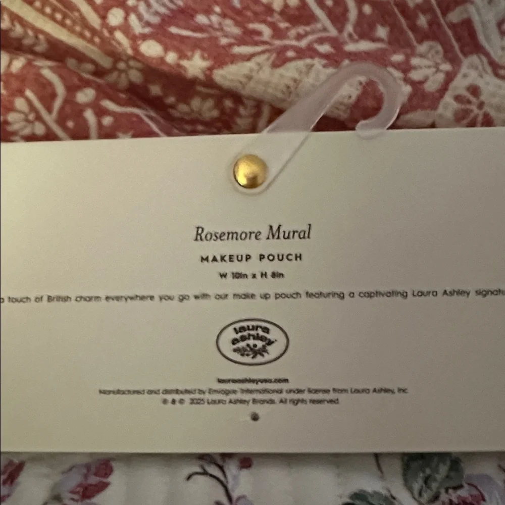 Laura Ashley rosemore mural makeup pouch